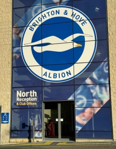 AMEX Stadium North Reception sliding doors supplied and installed by ACE Facilities