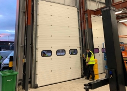 An overhead sectional door installed by ACE