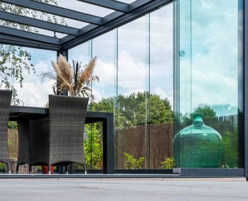 Pigato is a high end aluminium veranda with a glass roof